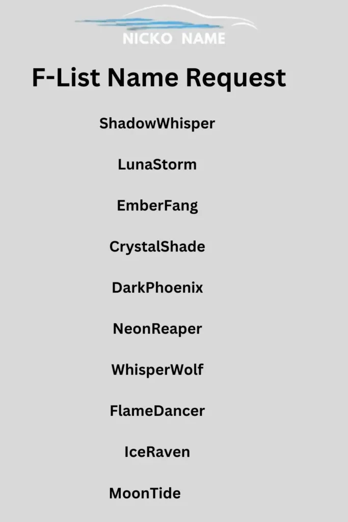 Tutorial on sending F-List name request