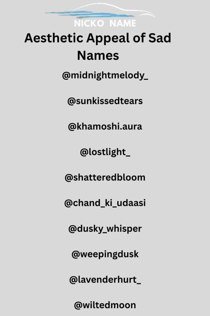 Sad Usernames for Girls