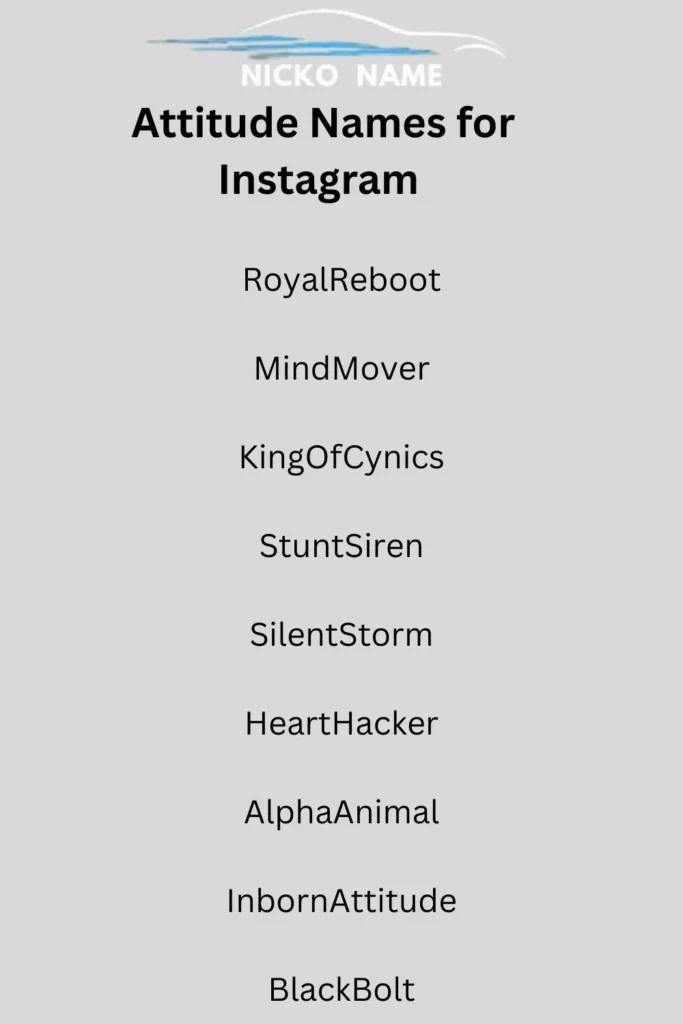  Attitude Names for Instagram