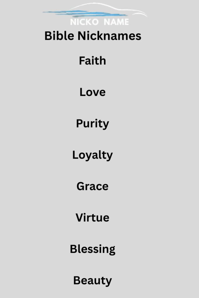 Bible Nicknames