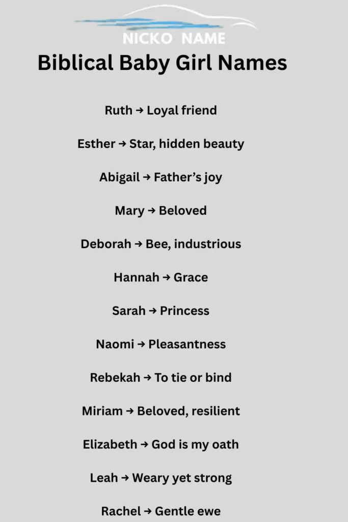 Biblical Baby Girl Names